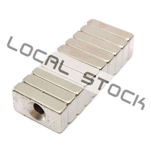 10pcs N50 Block Magnets 20x10x5mm Hole 4mm Rare Earth Neodymium