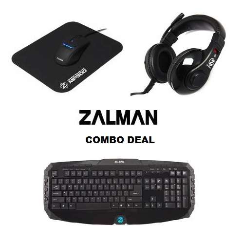 Zalman M350 Mouse + MP500 Mouse Pad + K300M Keyboard + HPS200 Headset - COMBO DEAL
