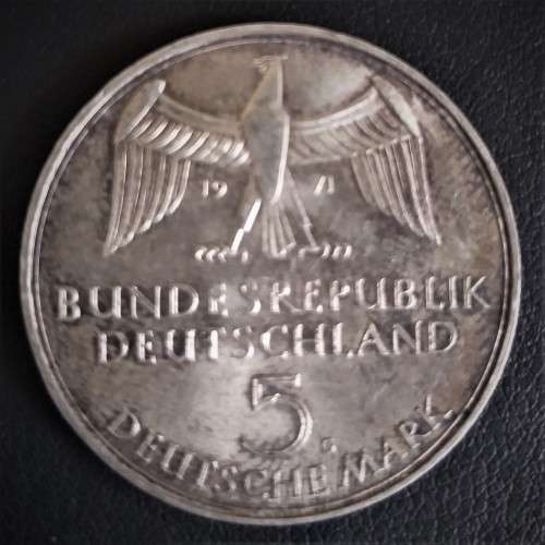 1971  5 DEUTSCHE MARK  KM#128