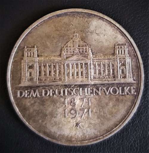 1971  5 DEUTSCHE MARK  KM#128