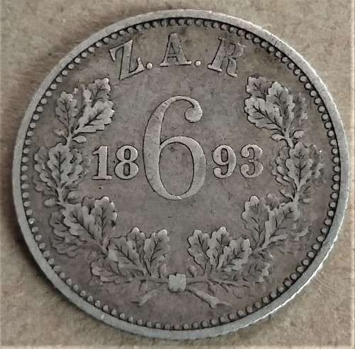 1893 ZAR SIX PENCE
