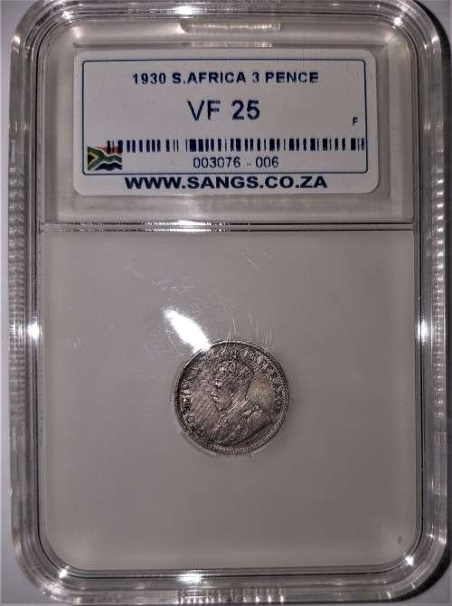 1930 THREEPENCE  Graded VF25