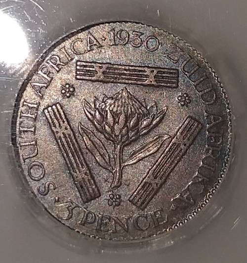 1930 THREEPENCE  Graded VF25