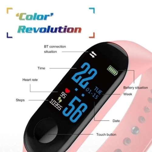 Color Screen Smart Watch Waterproof Sport Bracelet
