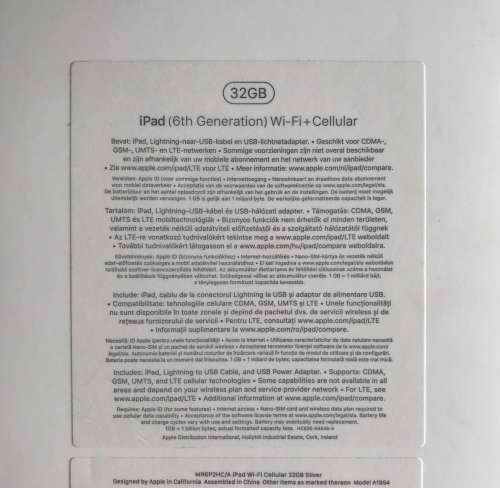 Apple iPad 6 Silver 32GB WiFi & LTE-Excellent Condition!