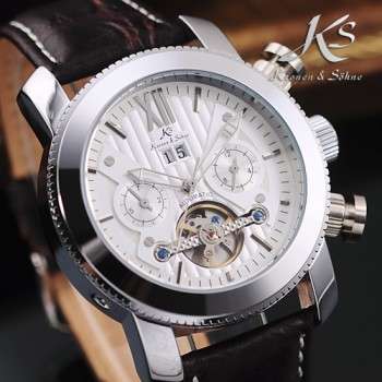 Kronen & Sohne Automatic Mechanical Tourbillion  Mens Watch