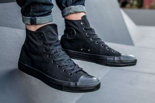 Converse All Star Boot Mens Black Mono