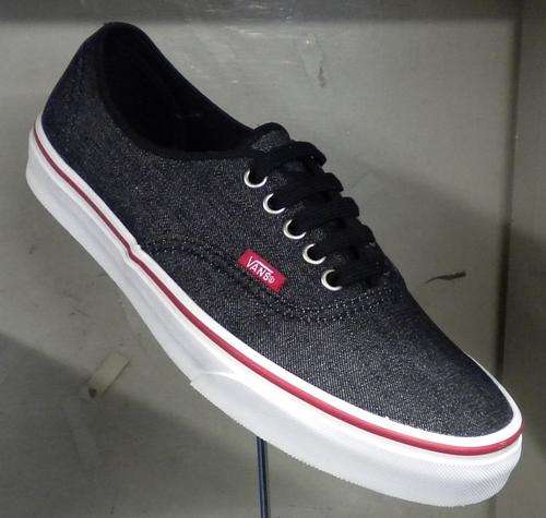 VANS AUTHENTIC DENIM BLK/RED