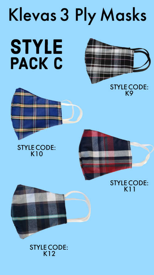 Klevas 3 Ply Mask Style Pack C