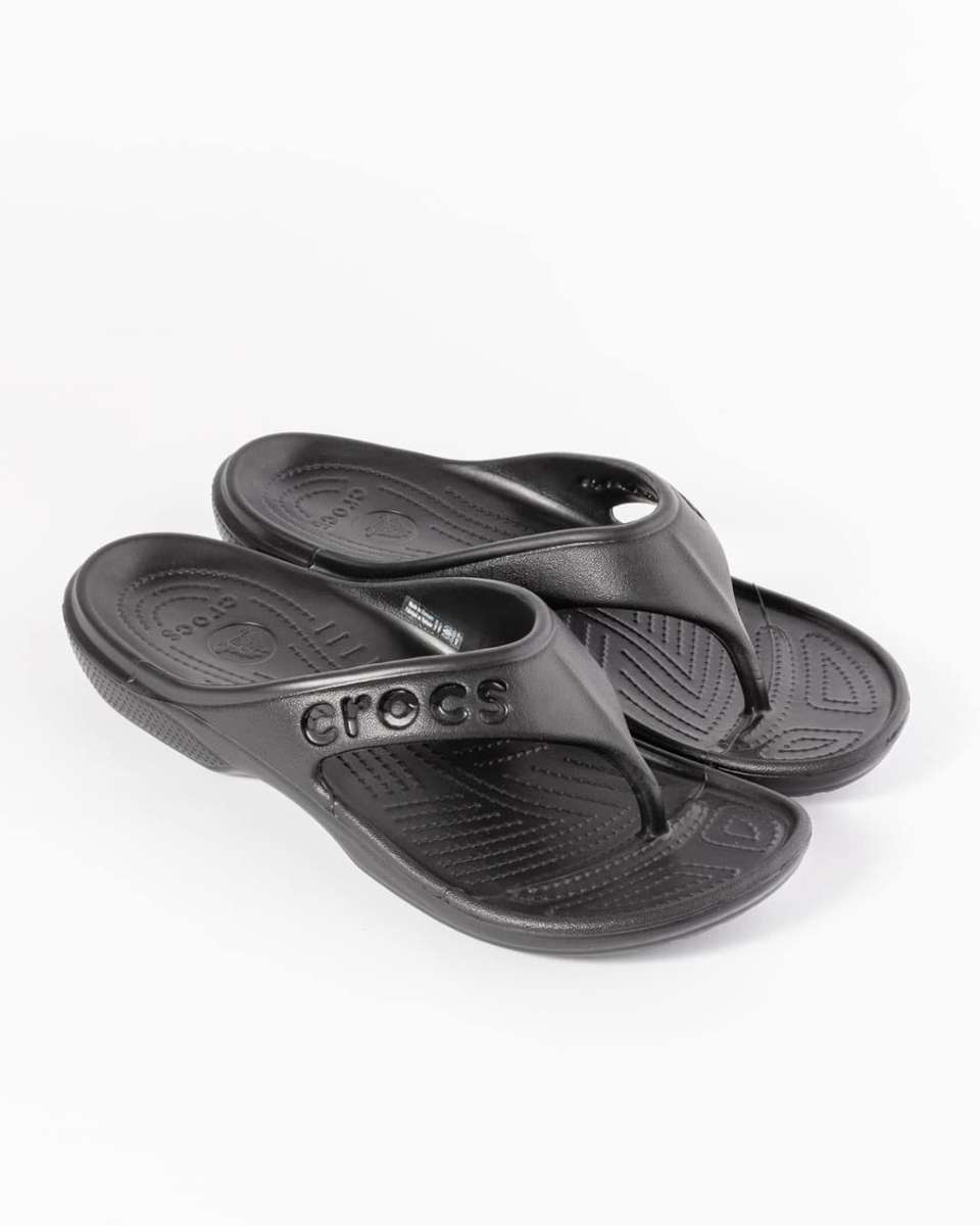 Crocs Baya Flip Flops Black