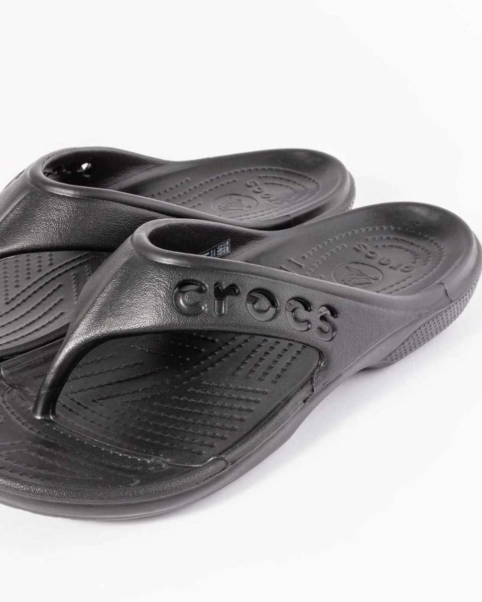 Crocs Baya Flip Flops Black