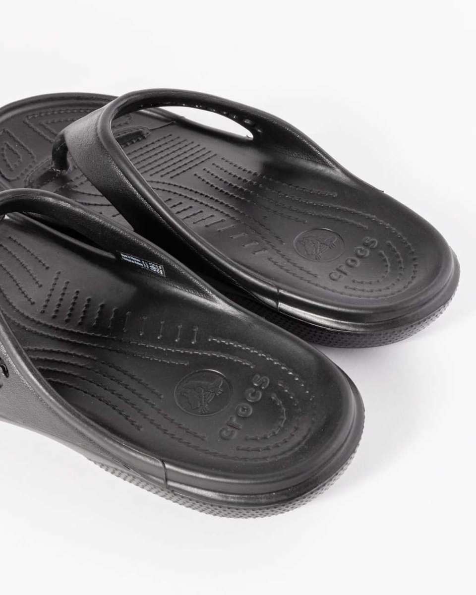 Crocs Baya Flip Flops Black