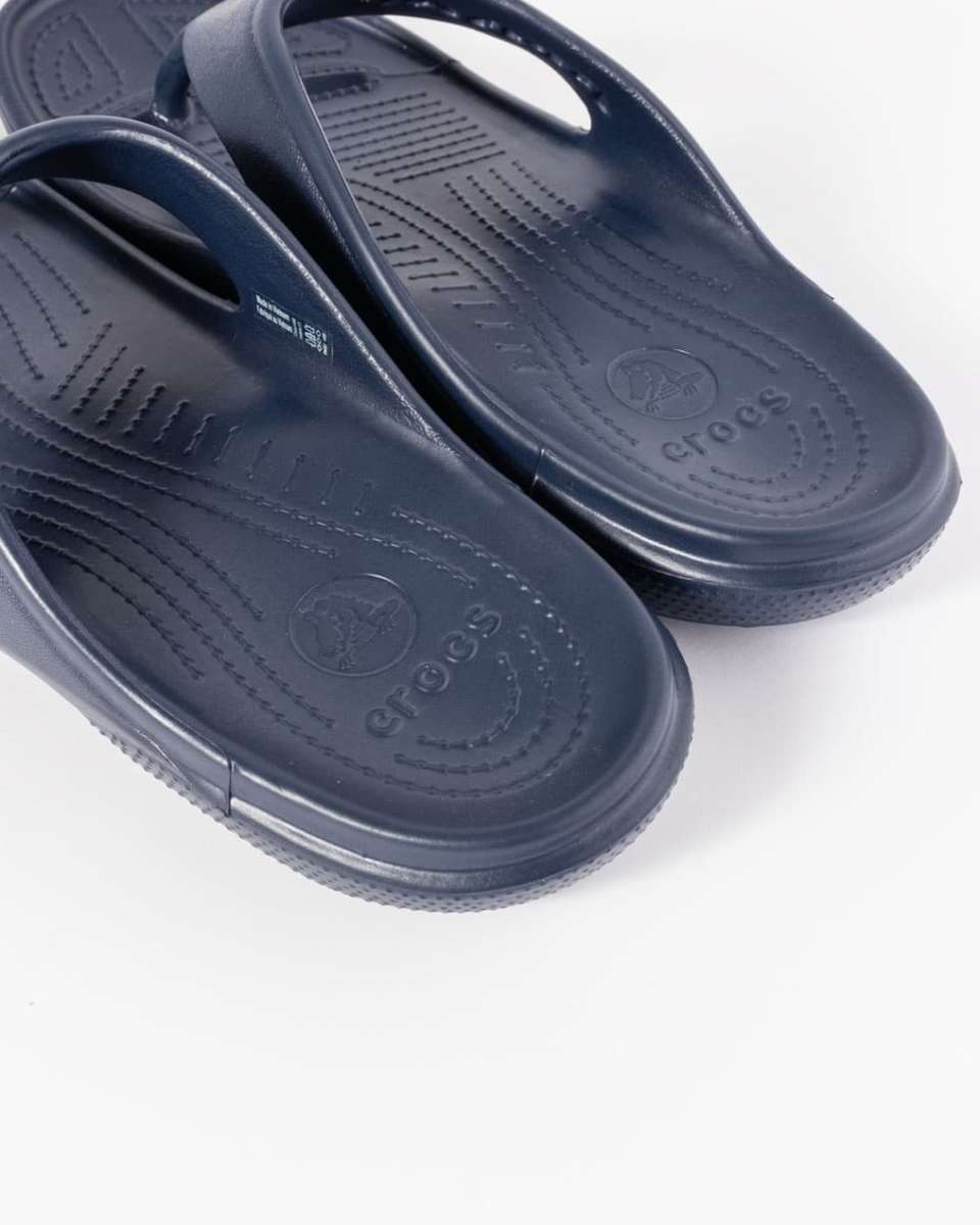 Crocs Baya Flip Flops Navy