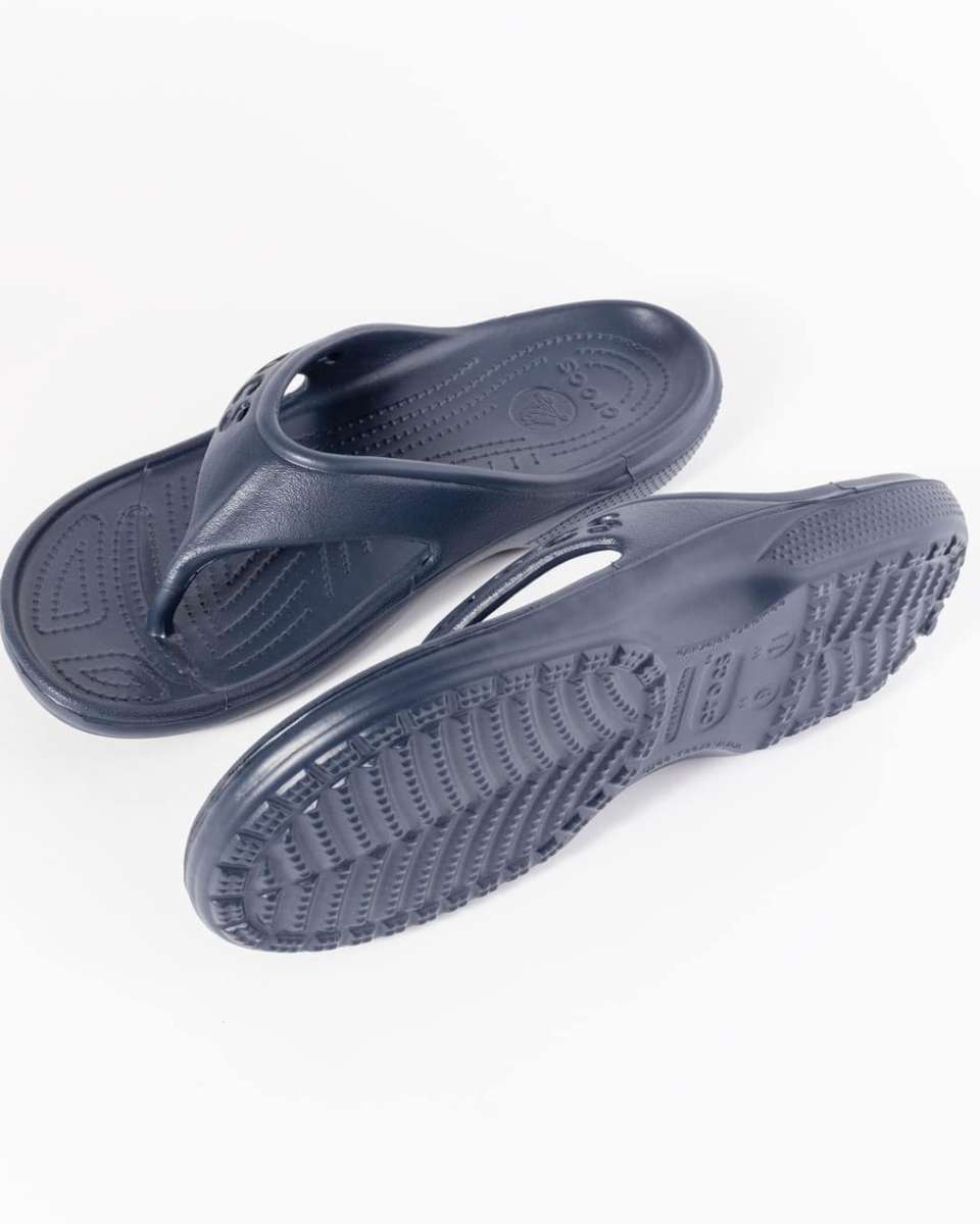 Crocs Baya Flip Flops Navy