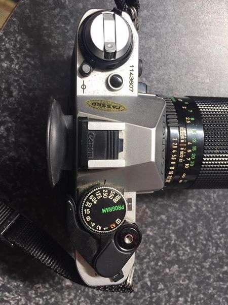 Canon AE-1 film slr in perfect working condition.