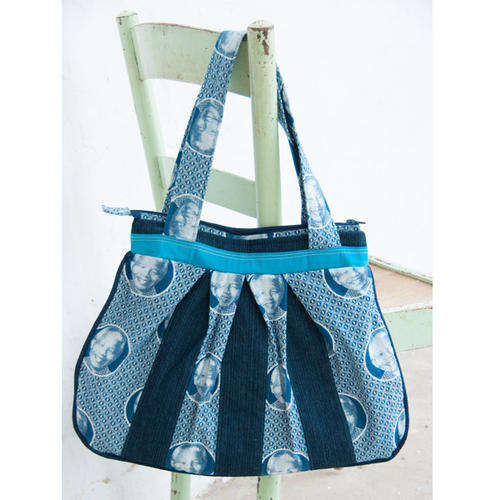 GcobaGcoba Madiba Indigo Shweshwe Hobo Bag