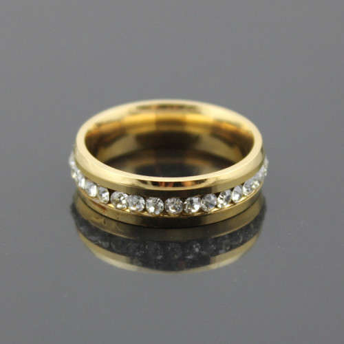 SS GOLD PLATED RING SIZE 5