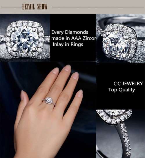 ***EXQUISITE*** S925 STERLING SILVER RING WITH CUBIC ZIRCONIA - SIZE 7