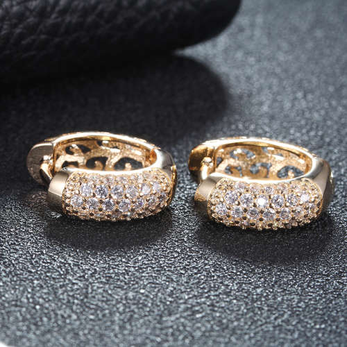 ***EXQUISITE*** ROSE GOLD PLATED EARRINGS WITH CUBIC ZIRCONIA