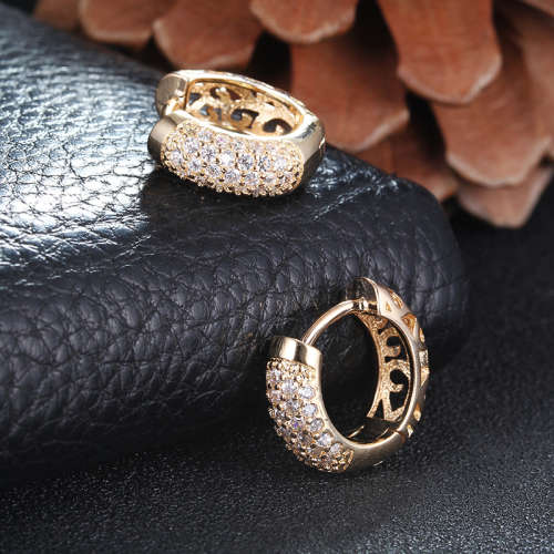 ***EXQUISITE*** ROSE GOLD PLATED EARRINGS WITH CUBIC ZIRCONIA