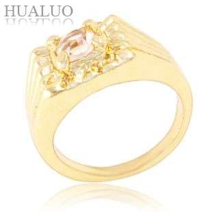 CLASSIC SQUARE HIGH QUALITY IMITATION DIAMONT GOLD PLATED MENS  RING SIZE 19