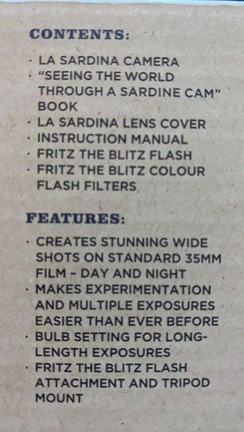 lomography la sardina 35mm Camera Plus 3 rolls of film