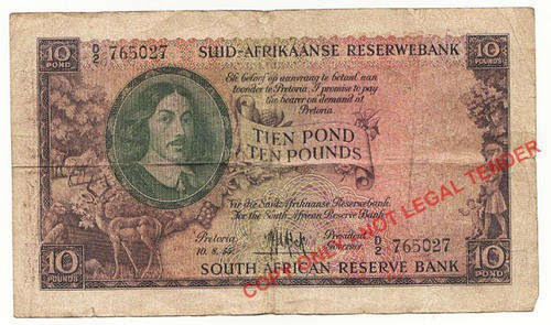 South African Ten Pound note