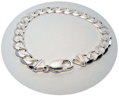 Solid Sterling Silver Bracelet 4.1mm Thick 21cm long, Stunning !!!! 5 available