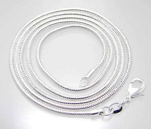 925 Sterling Silver 1.2mm x 45cm Snake chain