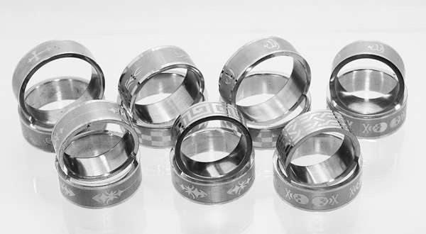 WHOLESALE!!!! 12 x Stunning Solid Stainless Steel Rings - Assorted sizes