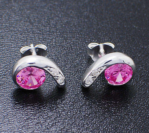 Breathking sparkling 4ct SOLID Sterling Silver Earrings