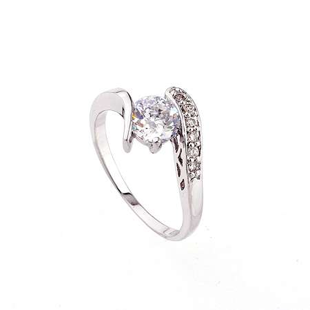 Stunning split style CZ ring - Size 8 / P