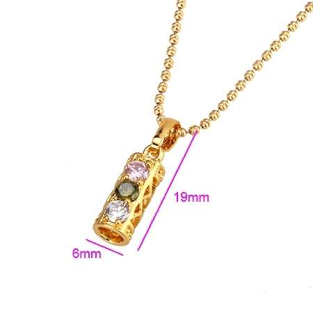 Stunning Diamond simulated 6 stone pendant & Necklace