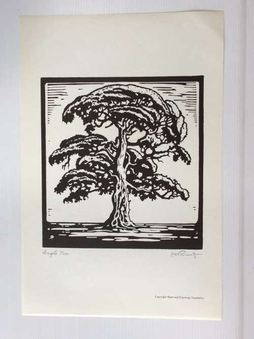 J.H. Pierneef - "Single tree"