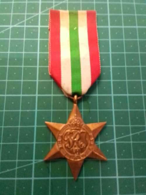 WW 2 ITALY STAR NAMED