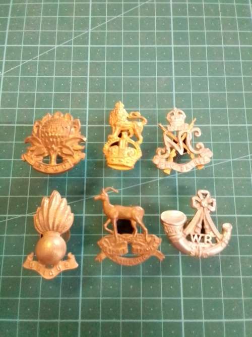 Lot of Six SA WW 2 Era Collar Badges.