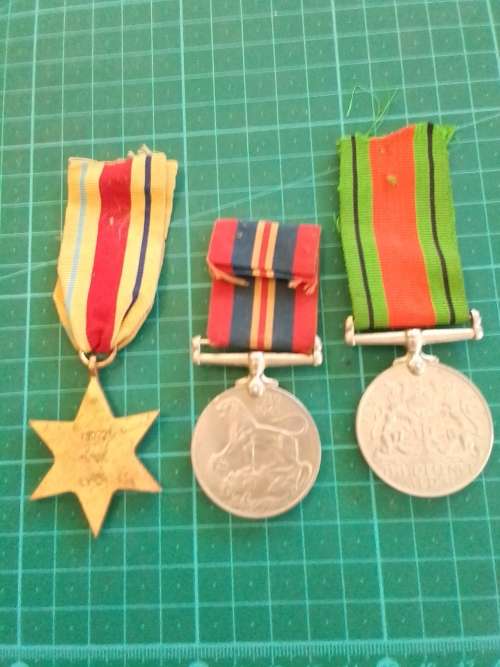 LOT OF THREE WW 2 MEDALS ISSUED AND NUMBERED.