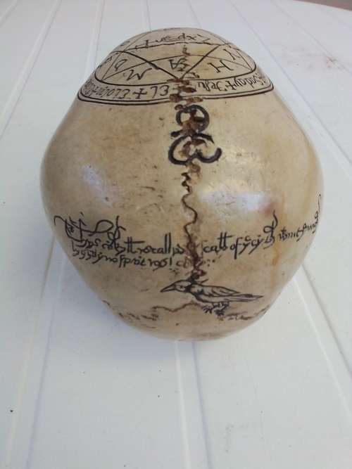 RESIN ENGRAVED SKULL