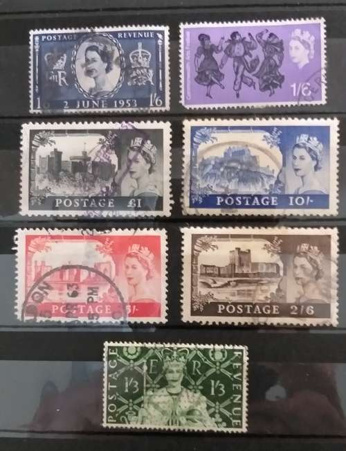 Assorted GB high face value stamps. Read description below.