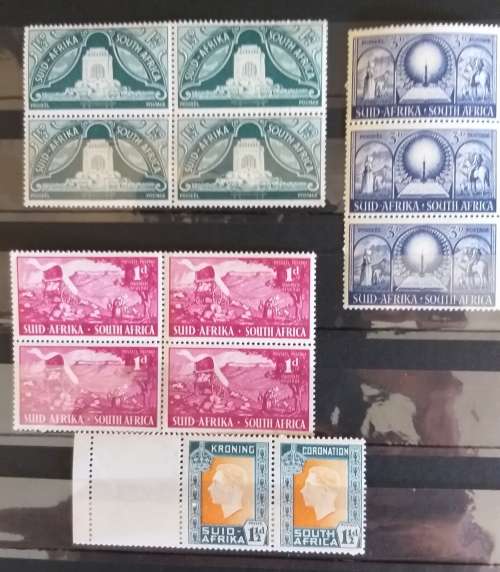 Unused assorted stamp bloks. Great collection. South Africa and Swaziland.