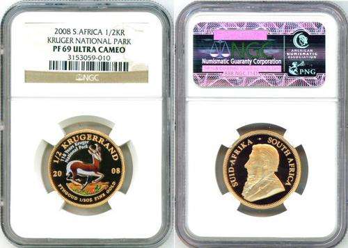 Rare 2008 1/2 oz colorized krugerrand...200 mintage...give away price...