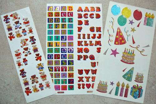 3 SHEETS OF STICKERS