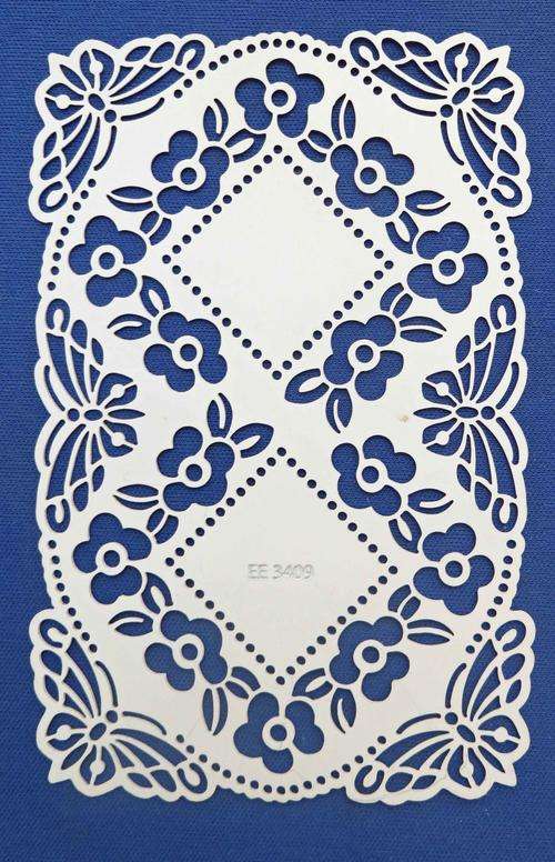 ENGLISH EMBOSSING STENCIL - WITH FLOWERS - NO.3409