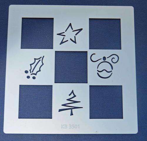 BLOC EMBOSSING STENCIL - WITH CHRISTMAS MOTIFS - NO.3501