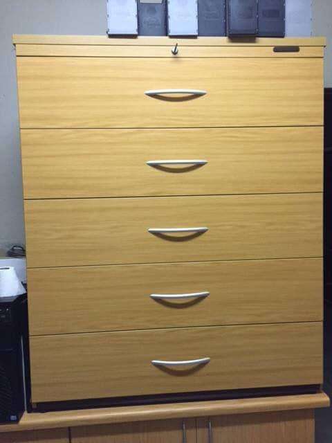 Optiplan 5 drawer filing cabinets
