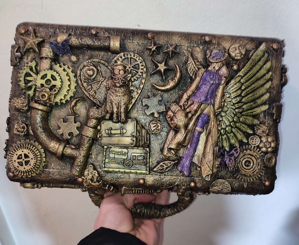 Steam-Punk Satin-lined Suitcase (29 x 18 x 7cm)