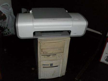 COMPUTER TOWER AND LEXMARK PRINTER