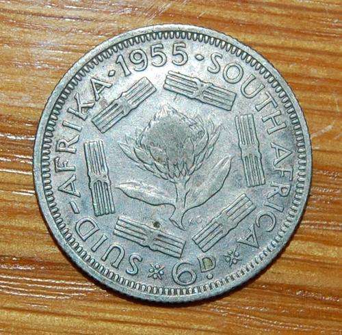 " 1955 Sixpence "