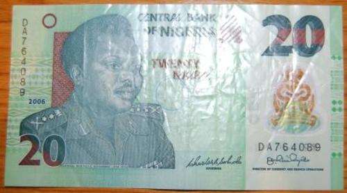 !!! Nigeria 20 Naira Note in used Condition !!!