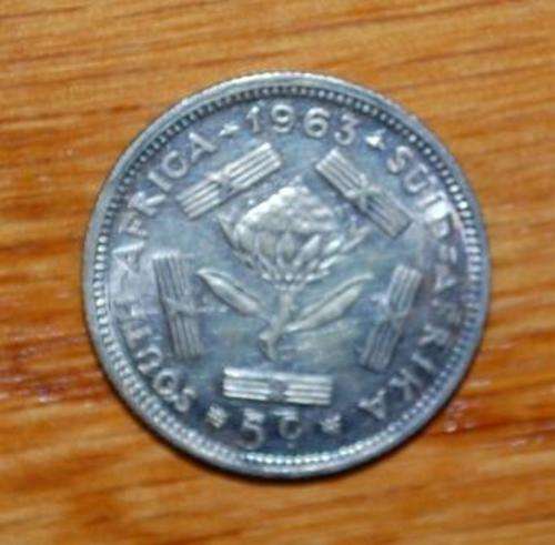 " 1963 Circulated 5 Cent "